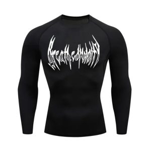 Men Fitness T-Shirt Muscle Gym Compression Sportswear Quick-drying Breathable Sports Running Bottoming
