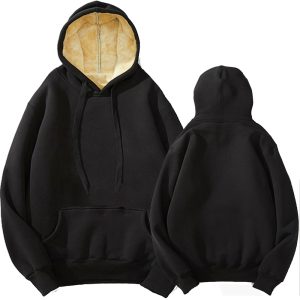 Winter Lambswool Hoodies Thicken Warm Hoodie Winter Men Women Sweatshirts Fashion Casual Sweatshirt Pullover Thermal Windproof